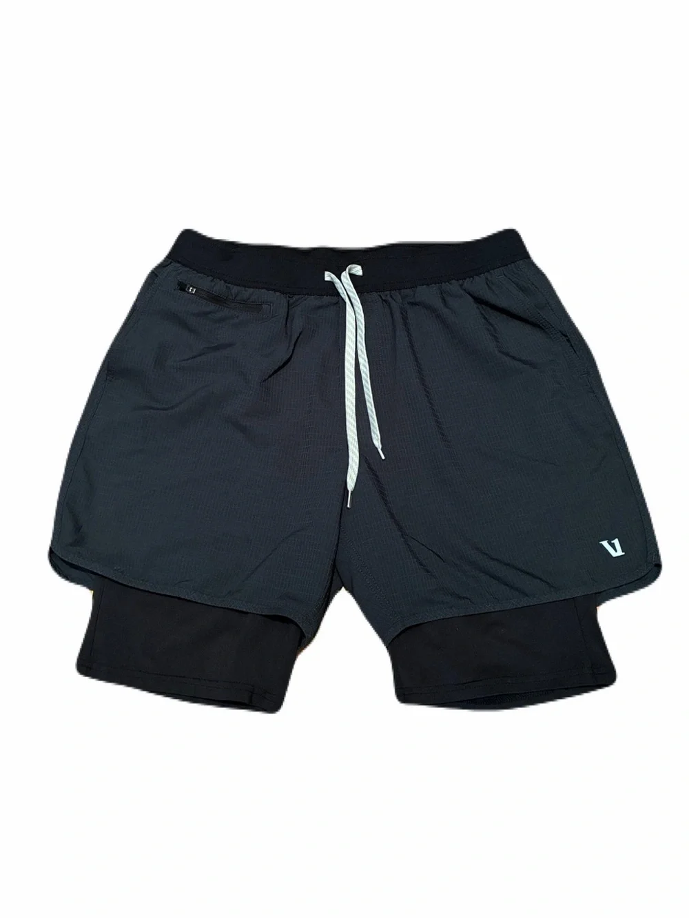 Vuori Stockton Lined Shorts in Black, Men’s size Large